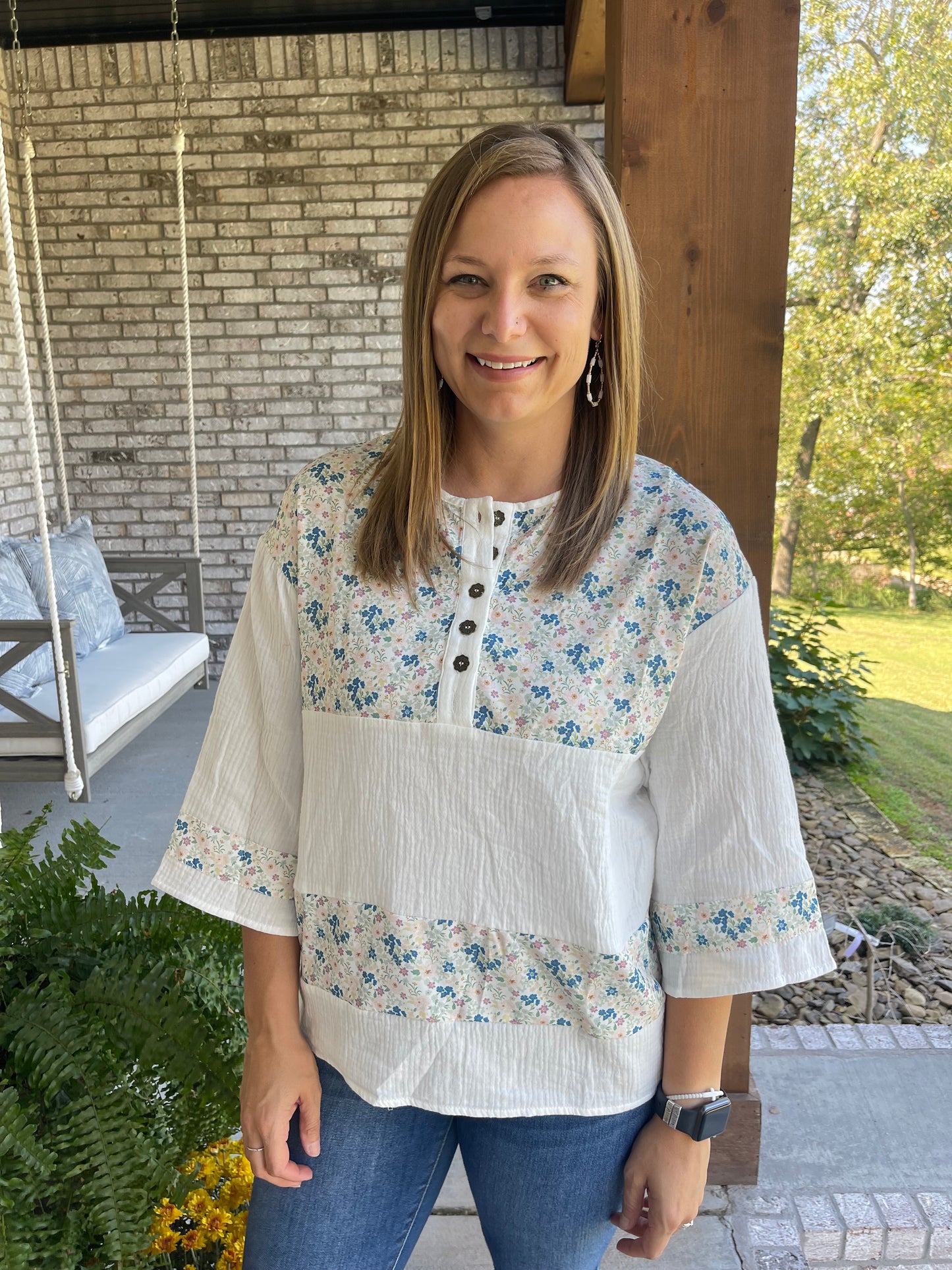 Floral Woven Top