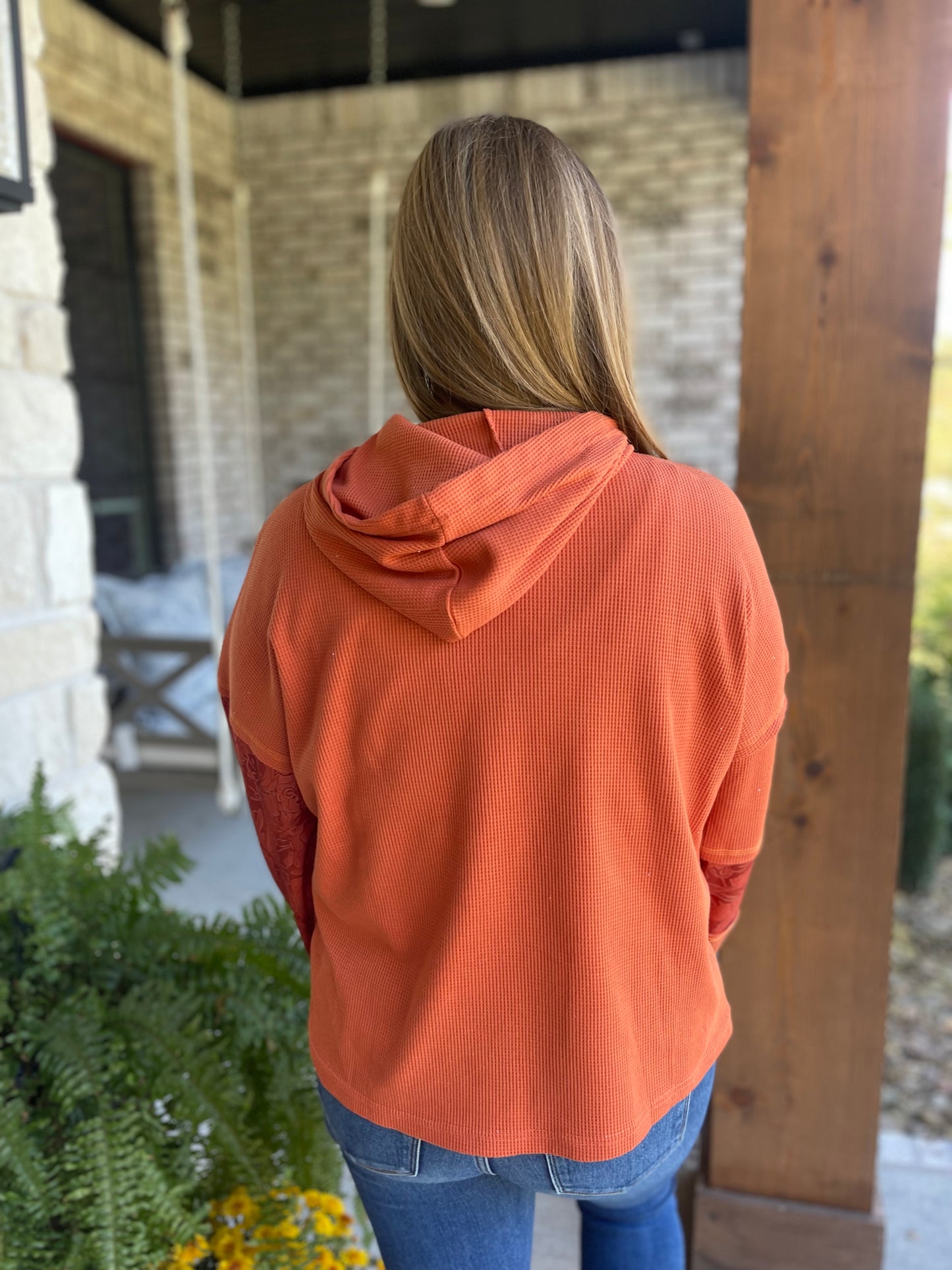 Burnt Patchwork hoodie