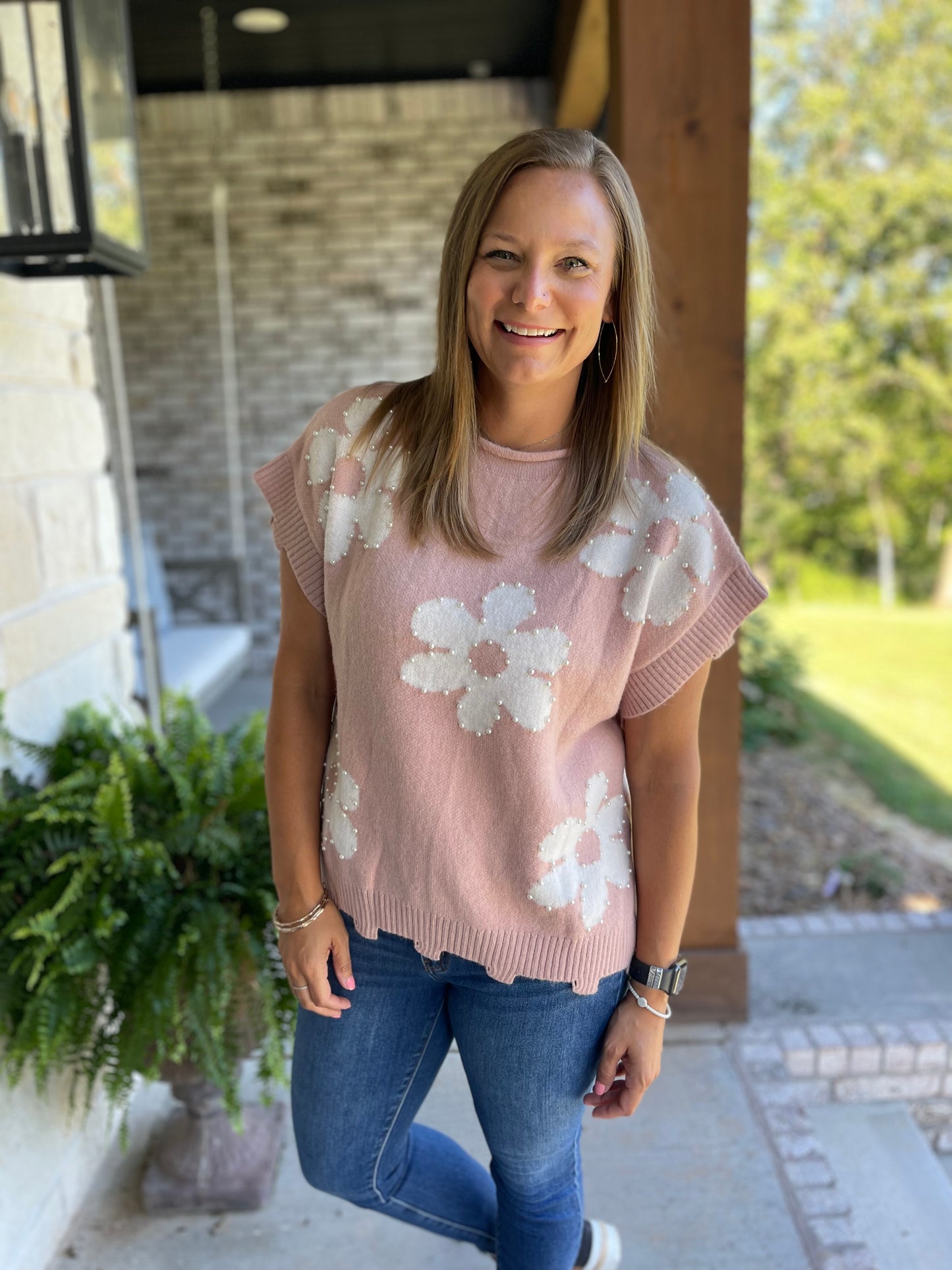 Pearl Flower sweater