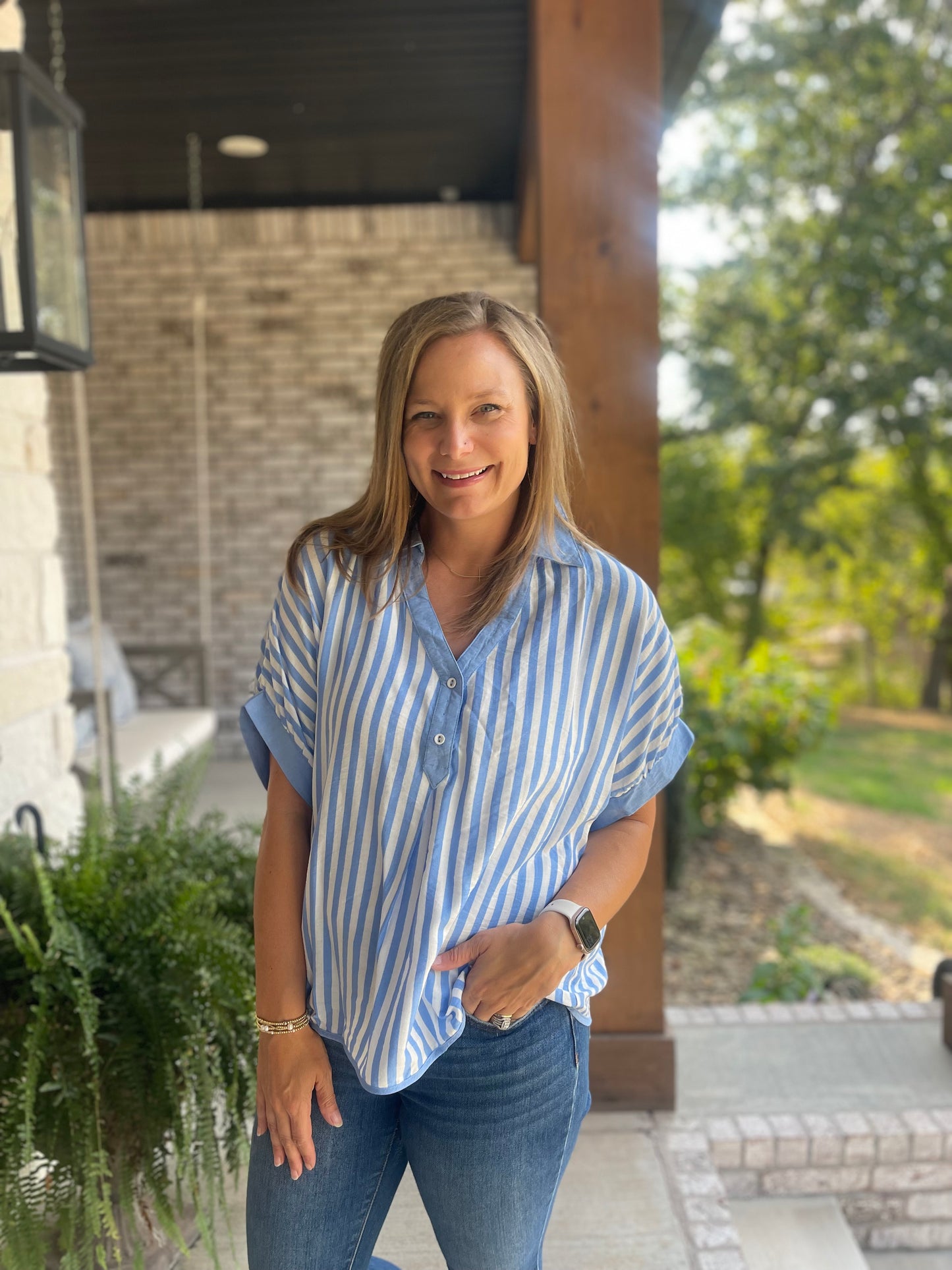 Happy Days Stripe Top