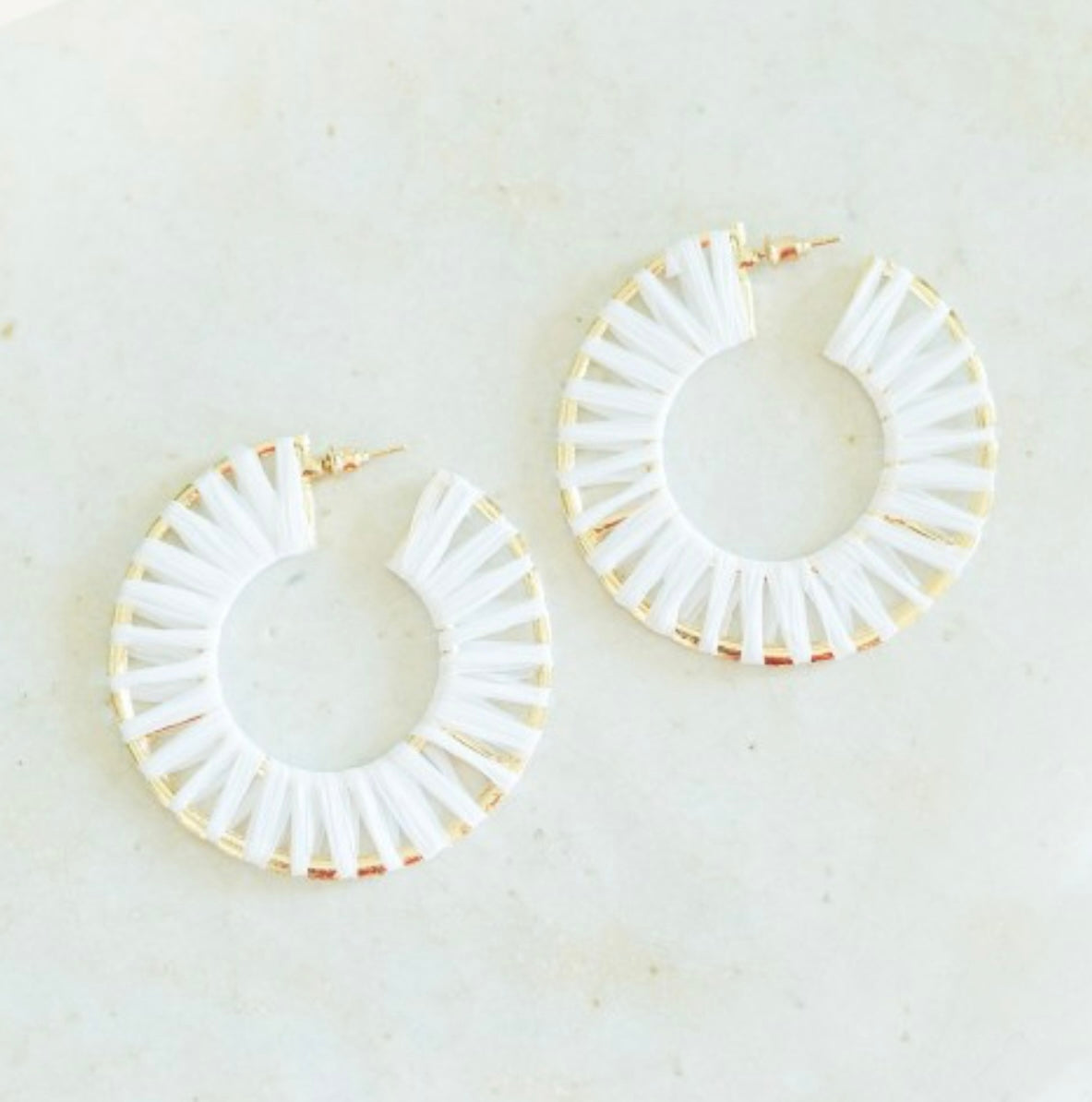 White Georgia earrings